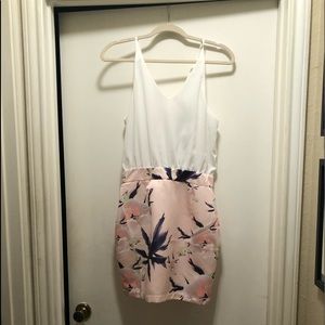 New Never Worn 2-in-1 Floral & White Mini-Dress